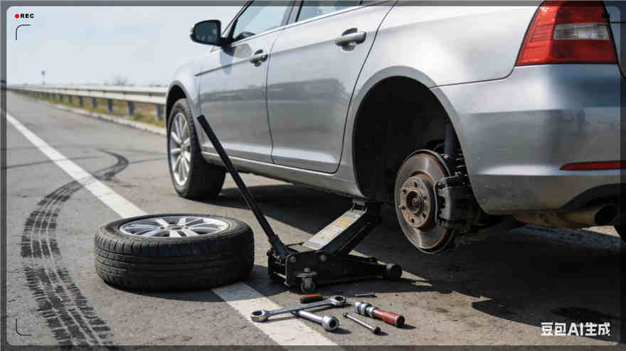 平原道路救援汽车送玻璃水